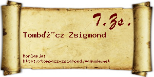 Tombácz Zsigmond névjegykártya