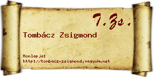 Tombácz Zsigmond névjegykártya